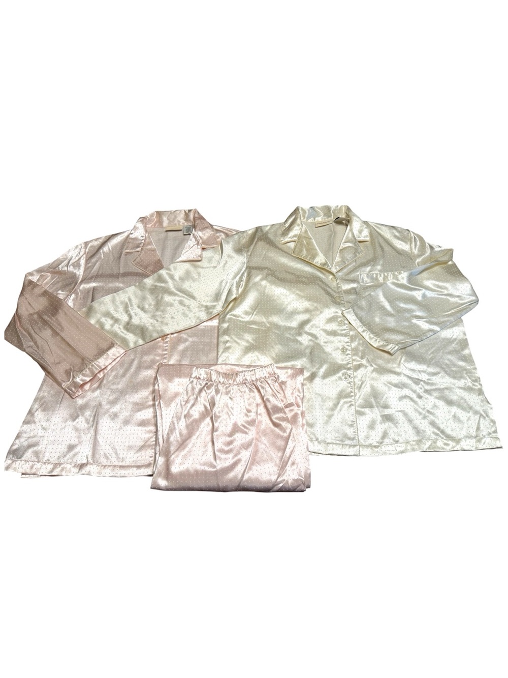 Jaclyn Smith Satin Pajama Set + Extra top Size Large